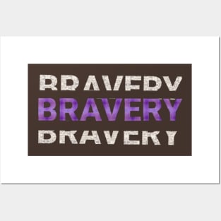 BRAVERY text Design. Posters and Art